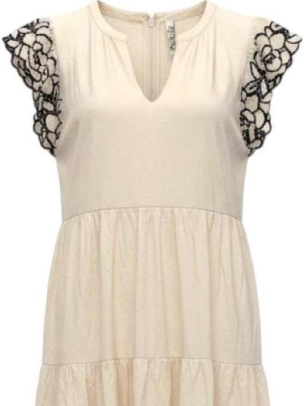 NWT Torrid Belle Isle Cream Tiered Maxi Dress Black Floral Embroidery Sz 16